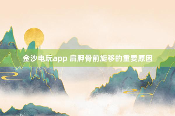 金沙電玩app 肩胛骨前旋移的重要原因