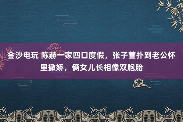 金沙電玩 陳赫一家四口度假，張子萱撲到老公懷里撒嬌，倆女兒長相像雙胞胎
