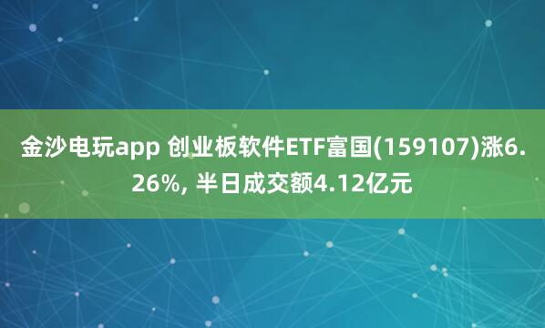 金沙電玩app 創(chuàng)業(yè)板軟件ETF富國(159107)漲6.26%, 半日成交額4.12億元