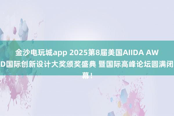 金沙電玩城app 2025第8屆美國AIIDA AWARD國際創新設計大獎頒獎盛典 暨國際高峰論壇圓滿閉幕！