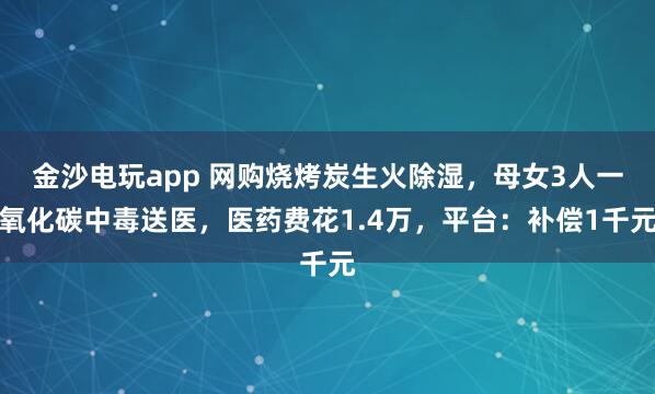 金沙電玩app 網(wǎng)購燒烤炭生火除濕，母女3人一氧化碳中毒送醫(yī)，醫(yī)藥費(fèi)花1.4萬，平臺：補(bǔ)償1千元